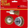 Tork Craft Wire Brush Set 3Pce With 6mm Shaft End/Circ/Cup Tork Craft Wire Brush Set 3Pce With 6mm Shaft End/Circ/Cup