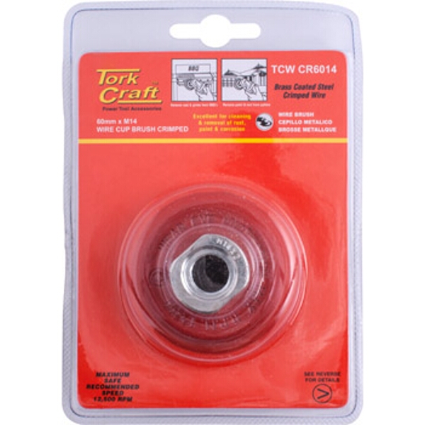 Tork Craft Wire Cup Brush Crimped 60mmxm14 Blister