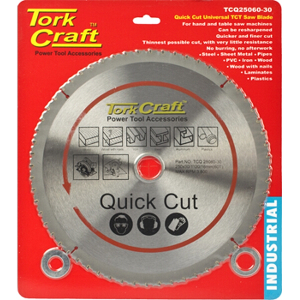 Tork Craft Universal Quick Cut TCT Blade 250X60T 30-20-16