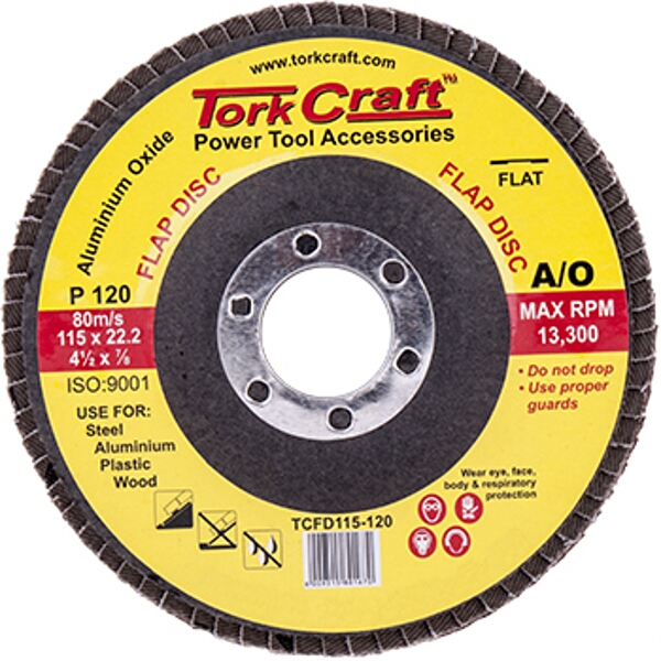 Tork Craft Flap Sanding Disc 115mm 120 Grit