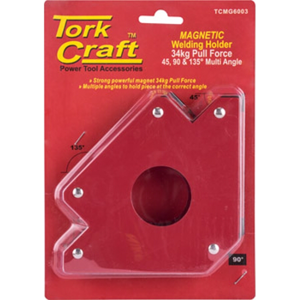 Tork Craft Magnetic Welding Holder 34Kg P/Force 45-90-135 Deg. Multi Angle