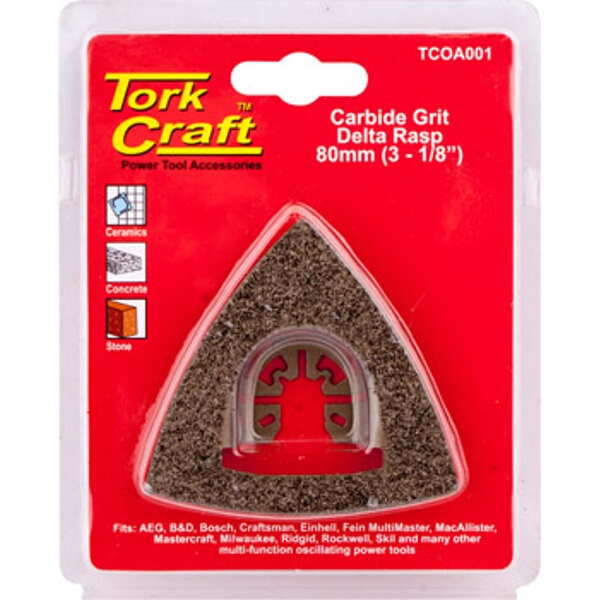Tork Craft Quick Change Carbide Grit Delta Rasp 80mm(3-1/8″)