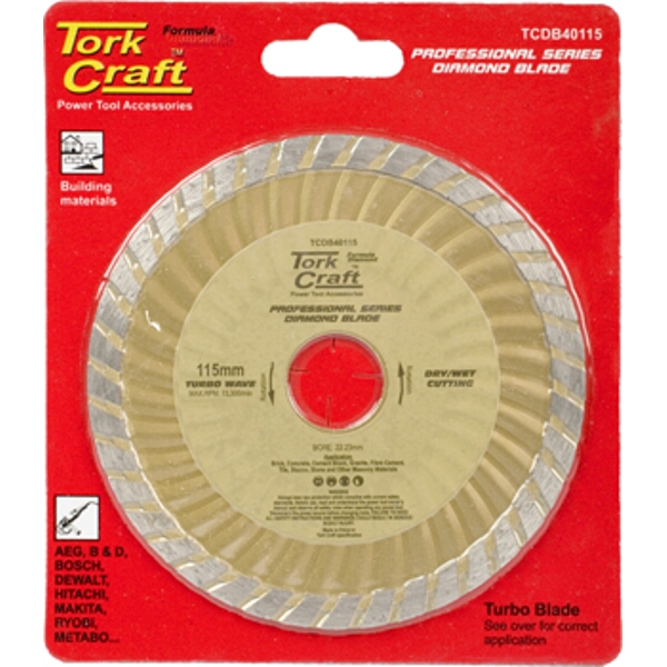 Tork Craft Diamond Blade Turbo Wave 115mm X 22.22mm