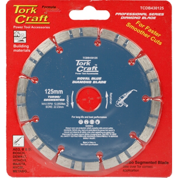 Tork Craft Diamond Blade 125 X 22.22mm Turbo/Segm.Laser