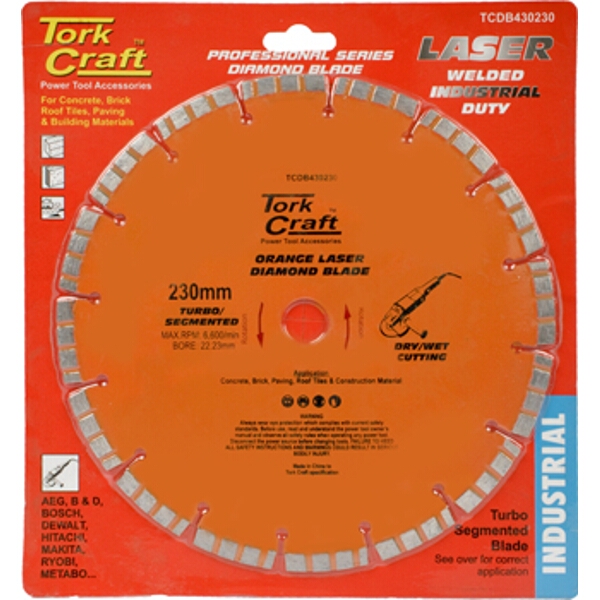 Tork Craft Diamond Blade 230X22.22 Turbo/Segm.Laser