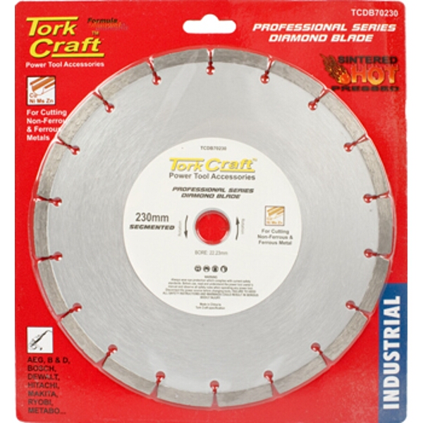 Tork Craft Diamond Blade Seg.230X22.23mm Metal Cutting