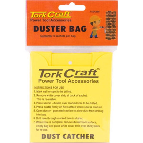 Tork Craft Tork Craft Dust Catcher Bag (5Pc Per Bag) For Drill Machine