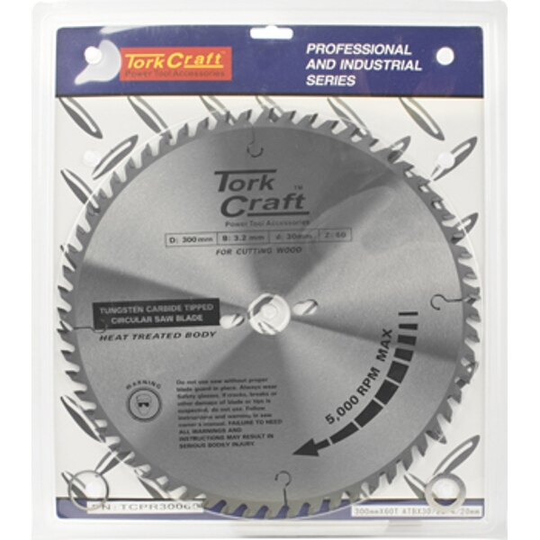 Tork Craft Blade TCT 300 X 60T 30/1/20 Atb Positive Professional Industrial