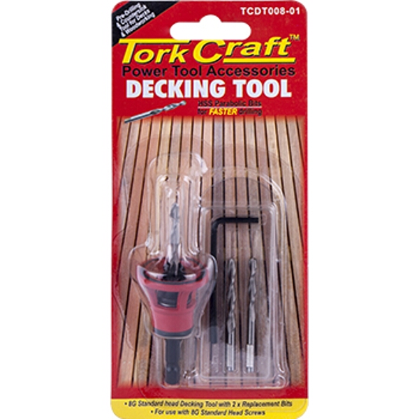 Tork Craft Decking Tool 8G Std Head Pre-Drill & Countersink