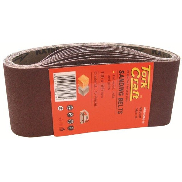 Tork Craft Sanding Belt 100 x 560mm 80 Grit 10/Pack