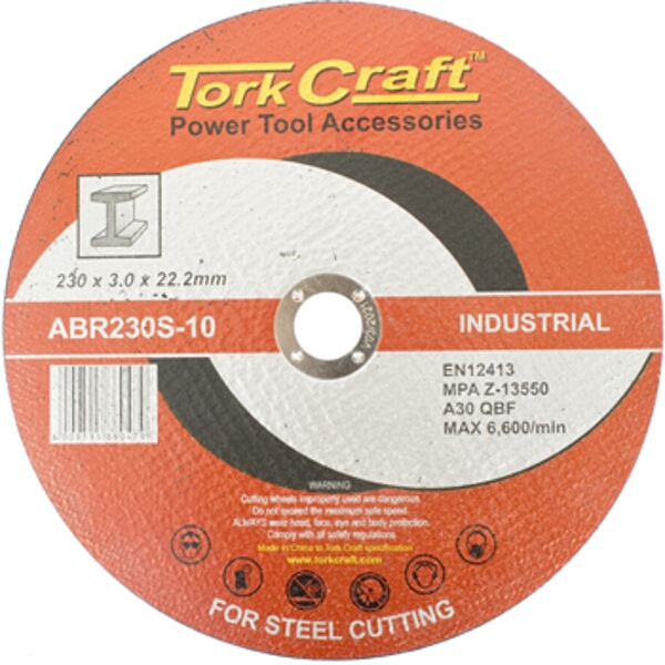 Tork Craft Cutting Disc Industrial Metal 230 x 3.0 x 22.2 mm