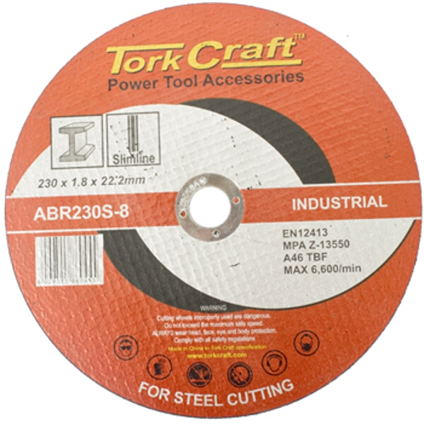 Tork Craft Cutting Disc Industrial Metal 230 x 1.8 x 22.2 mm