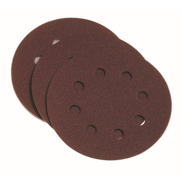 Tork Craft Sanding Disc Hook & Loop 115mm 40 Grit with Holes 10/Pk