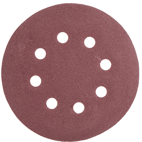 Tork Craft Sanding Disc Hook & Loop 125mm 180 Grit with Holes 10/Pk