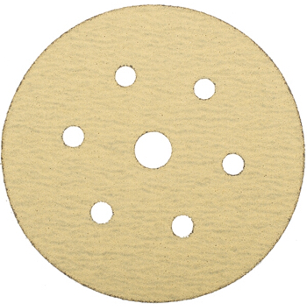 Tork Craft Gold Hook & Loop Disc (50 Pieces) 80 Grit 150mm X 6+1 Holes