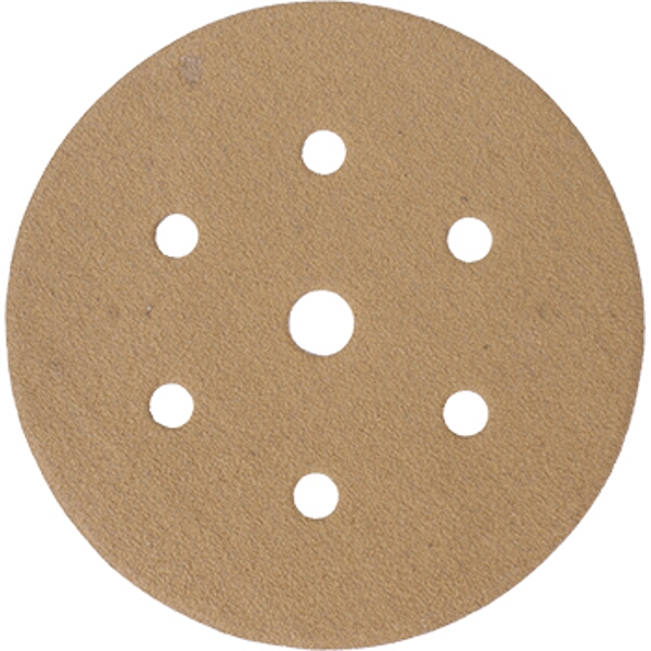 Tork Craft Gold Hook & Loop Disc (50 Pieces) 100 Grit 150mm X 6+1 Holes