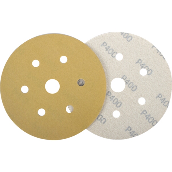 Tork Craft Gold Hook & Loop Disc (50 Pieces) 400 Grit 150mm X 6+1 Holes