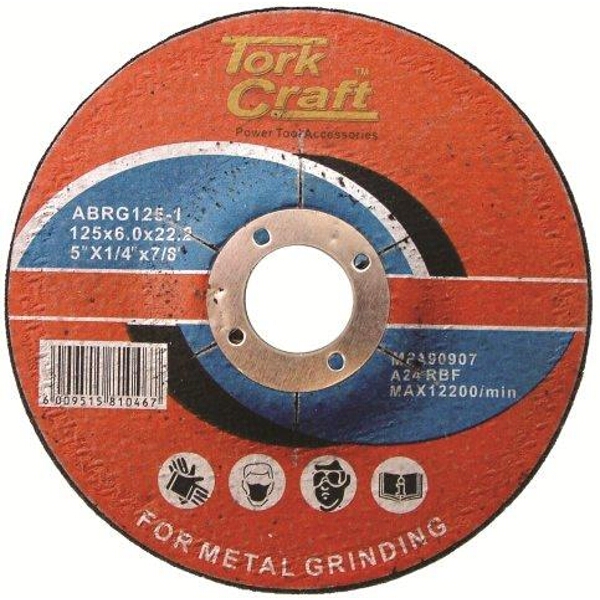 Tork Craft Grinding Disc For Steel 125 X 6.0 X 22.22mm