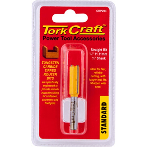 Tork Craft Router Bit Straight 7/16″ (11.11mm)
