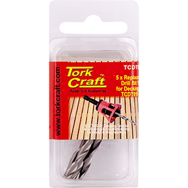 Tork Craft Repl. Drill Bit For Decking Tool 10G X 5Pc