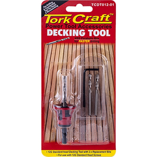 Tork Craft Decking Tool 12G Std Head Pre-Drill & Countersink