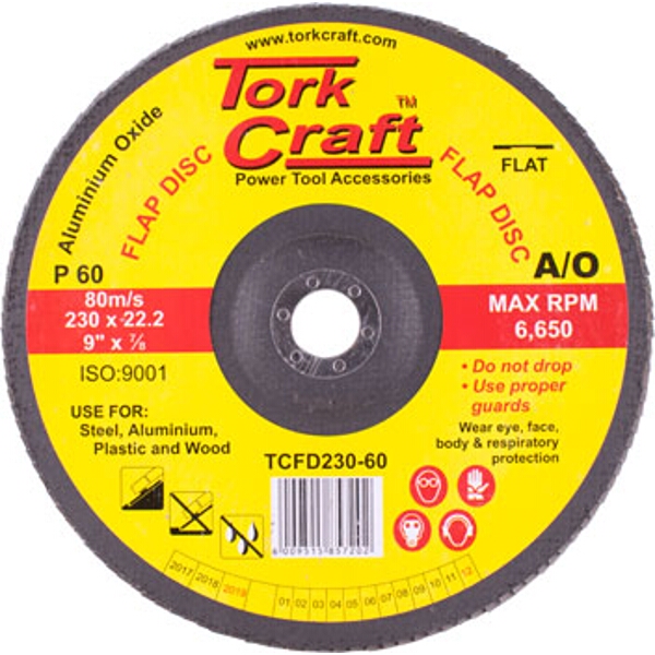 Tork Craft Flap Sanding Disc 230mm 60Grit