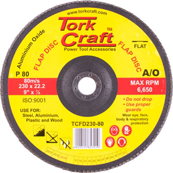 Tork Craft Flap Sanding Disc 230mm 80Grit