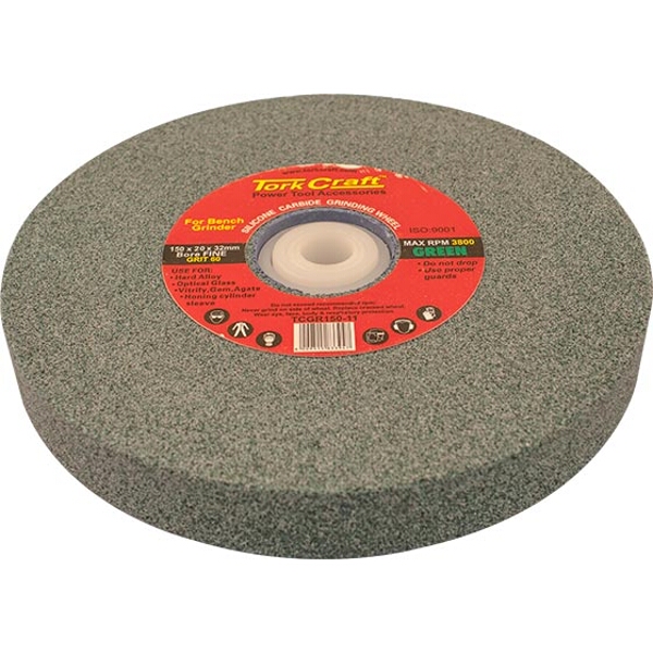 Tork Craft Grinding Wheel 150X20X32mm Bore 60Gr W/Bushes For B/G Green
