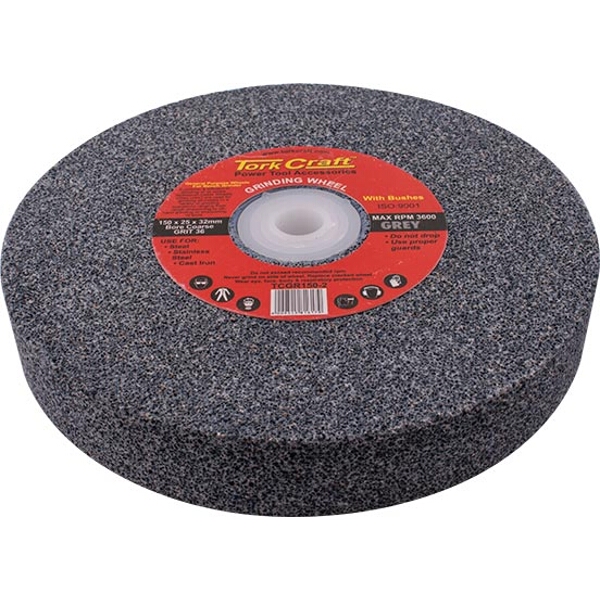 Tork Craft Grinding Wheel 150X25X32mm Bore Coarse 36Gr W/Bushes