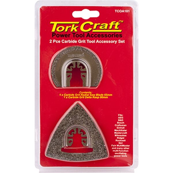 Tork Craft Quick Change Oscillating Carbide Grit Accessory Kit 2Pc