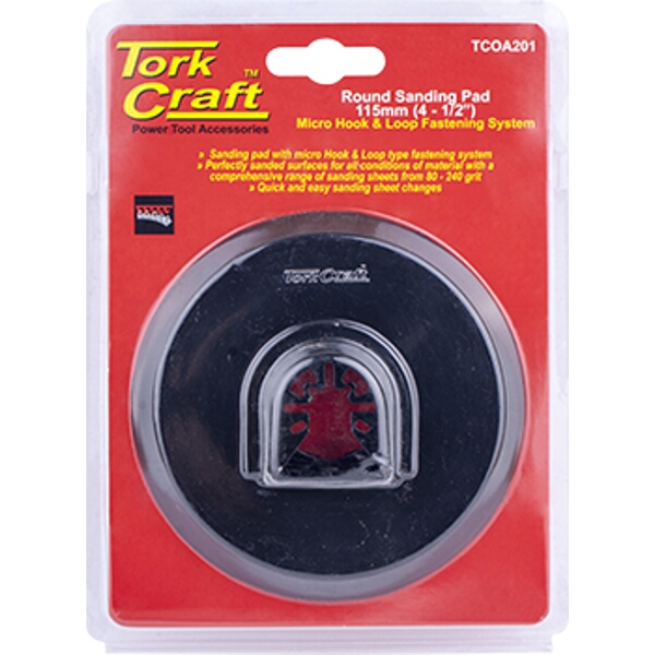 Tork Craft Quick Change Base & Arbor 115mm Micro Sanding – Hook & Loop Pad