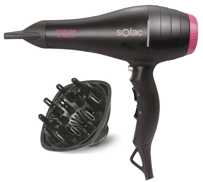 Solac Expert 2 Speed Hair Dryer – Black