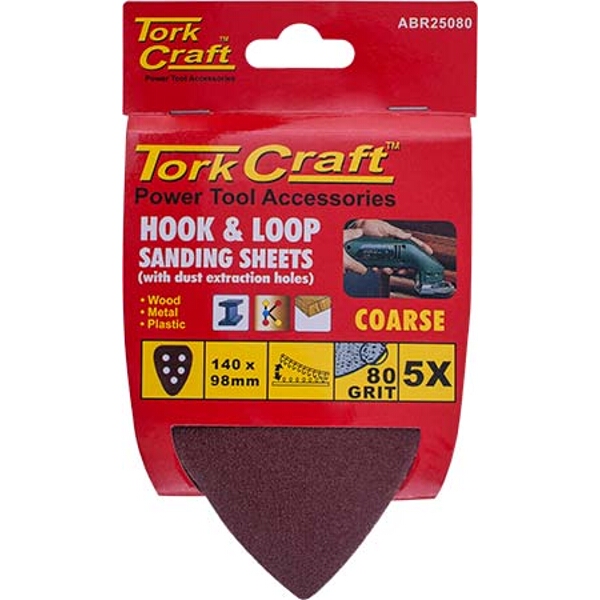Tork Craft Sanding Triangle 80 Grit 140x140x98