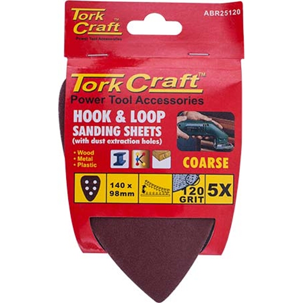 Tork Craft Sanding Triangle 120 Grit 140 x 140 x 98mm