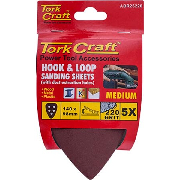 Tork Craft Sanding Triangle 220 Grit 140 x 140 x 98mm