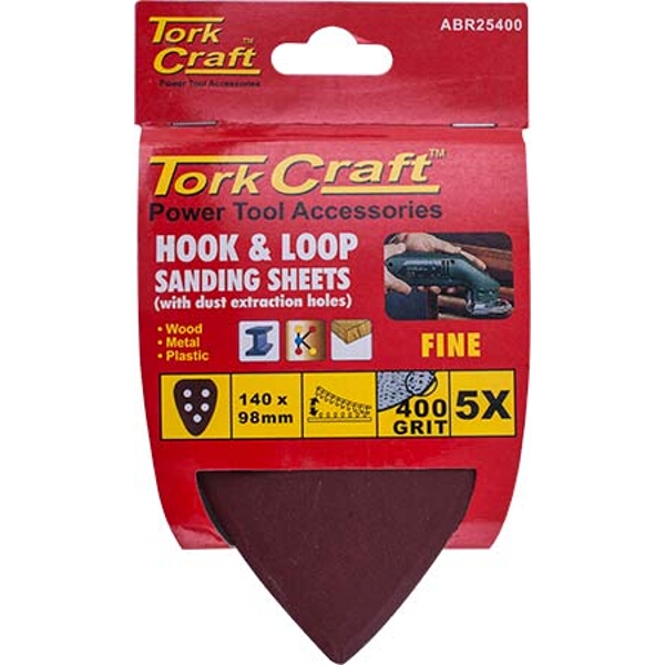 Tork Craft Sanding Triangle 400 Grit 140 x 140 x 98mm