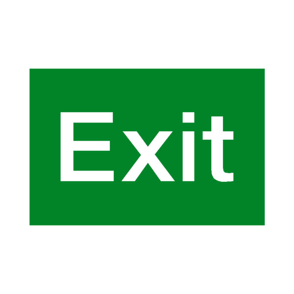 Parrot Products Exit Symbolic Sign – Printed on White ACP (150 x 300mm)