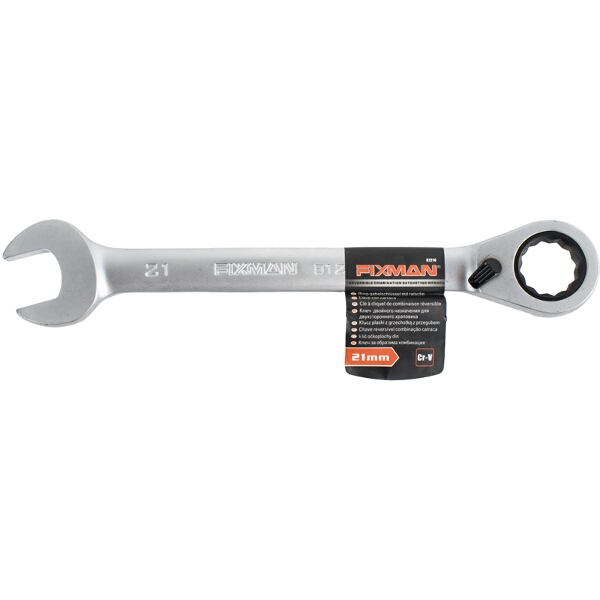 Fixman Reversible Combination Ratcheting Wrench 21mm