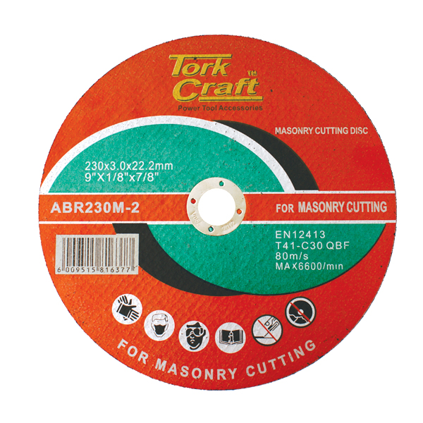 Tork Craft Cutting Disc Masonry 230 X 3.0 X 22.22mm