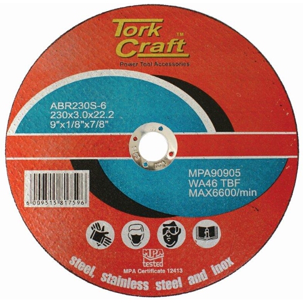 Tork Craft Cutting Disc Steel And Ss 230 X 3.0 22.22mm