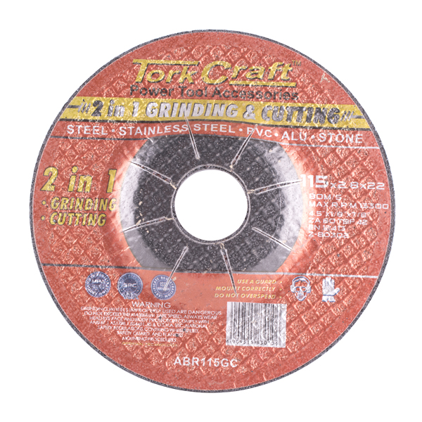 Tork Craft 2 In 1 Grinding & Cutting Disc Steel/Ss/Pva/Alu/Sto