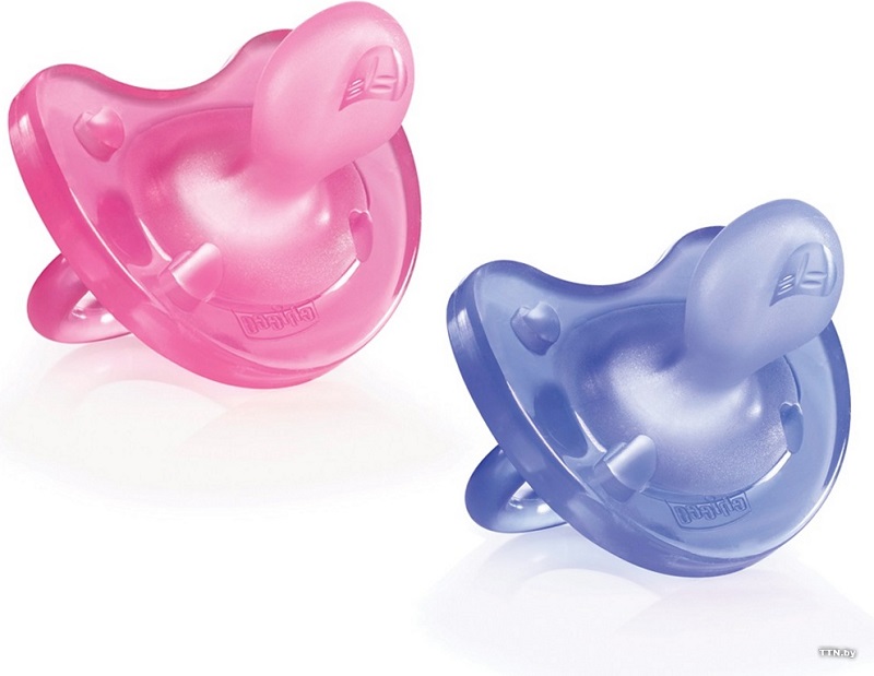 Chicco – Soother Physio Soft Silicone Soother – 6-12 Month – Set Of 2 – Pink