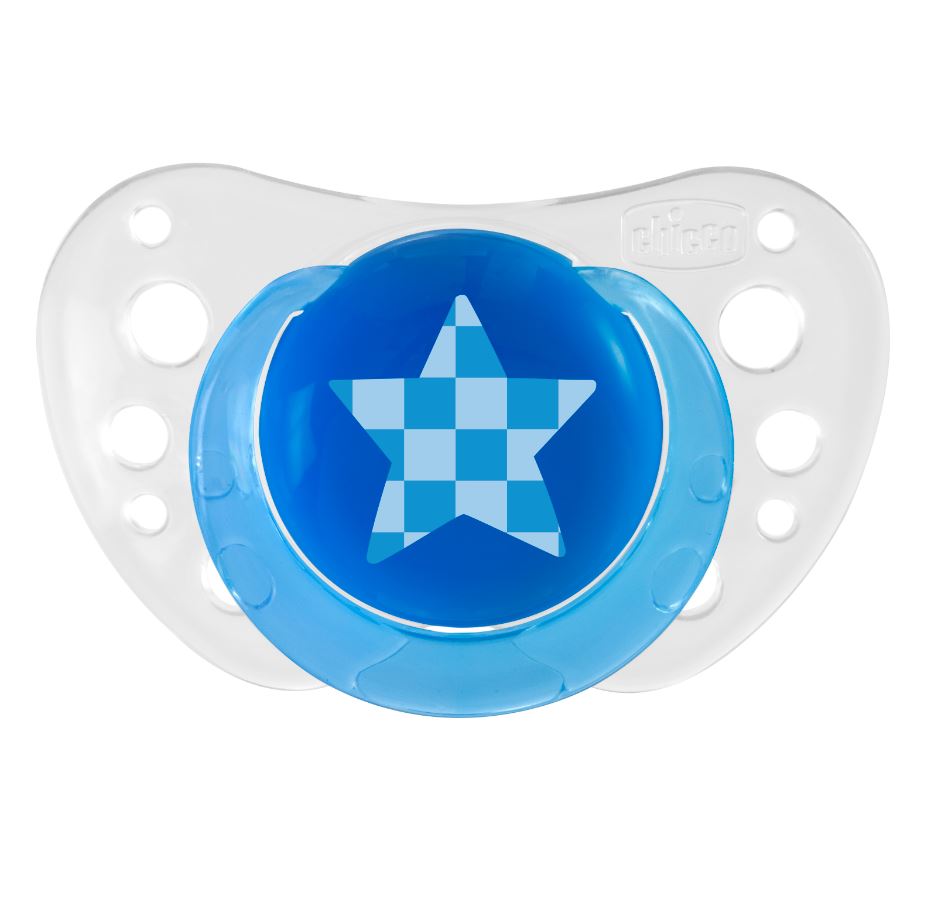 Chicco – Soother Physio Air Blue Silicone – 6-12 Month – Set Of 2