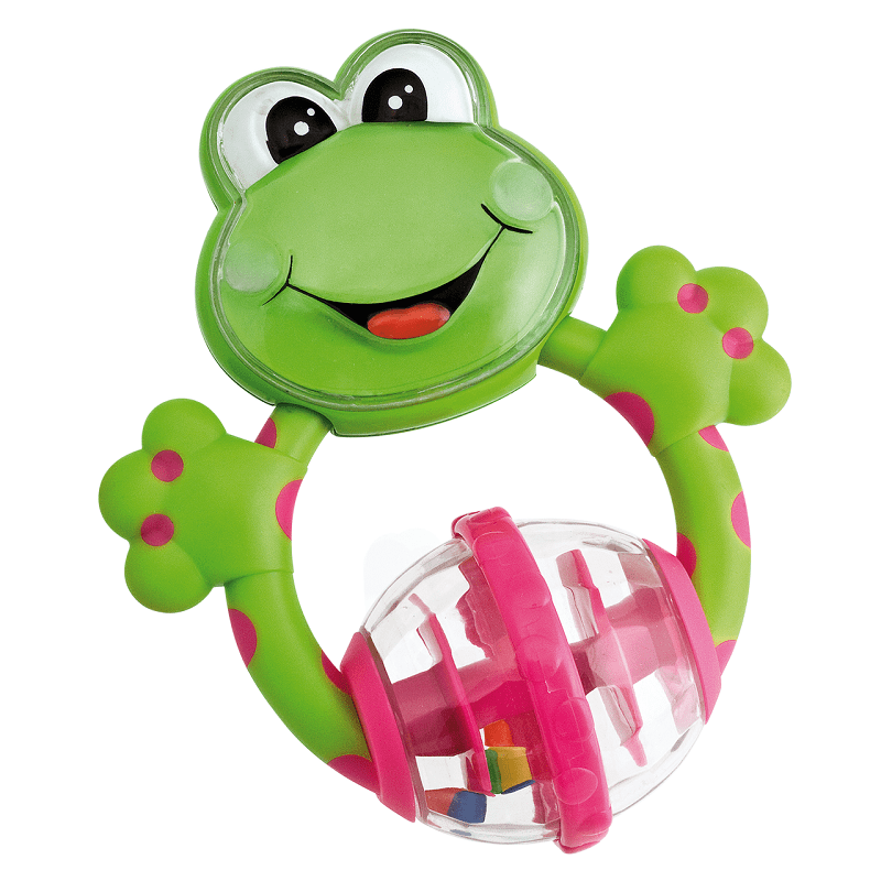 Baby Senses Frog Rattle – Multi Primary Colours