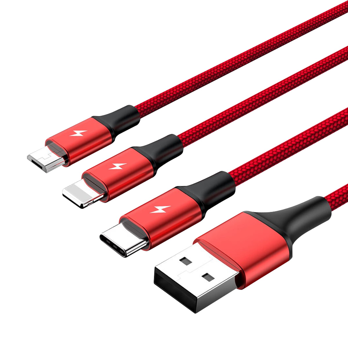 Unitek 3-in-1 USB Charging Cable (Type-C / Micro USB / Lightning)