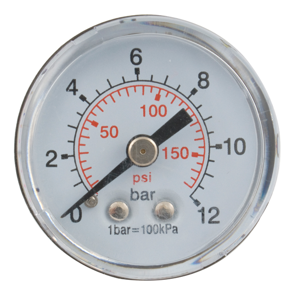 GAV Pressure Gauge 40MM 1/4″ Rear D4014R12