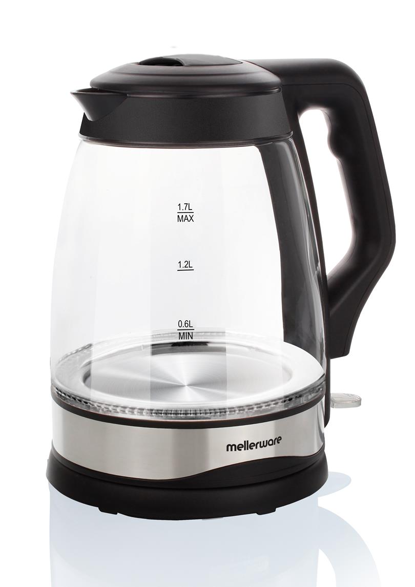 Mellerware – 1.7 Litre 2200W Optic 360 Degree Cordless Kettle – Black