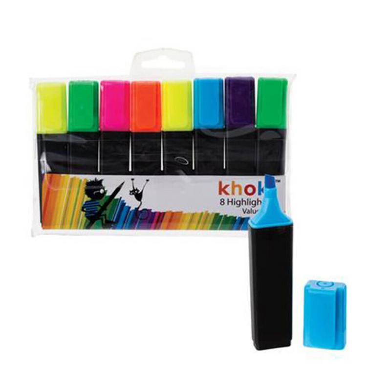 Highlighter Pack of 8 by Khoki