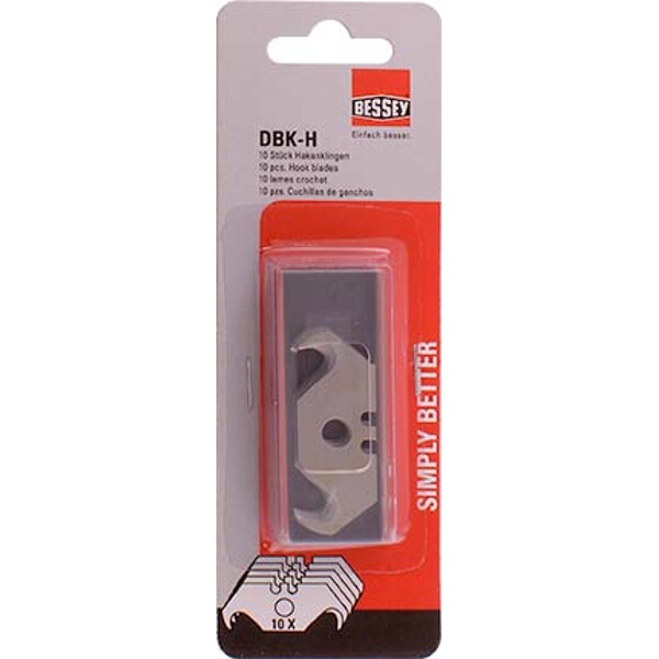 Bessey Hook Blades For Bs Dbkph Foldinf & Utility Knife 10Piece