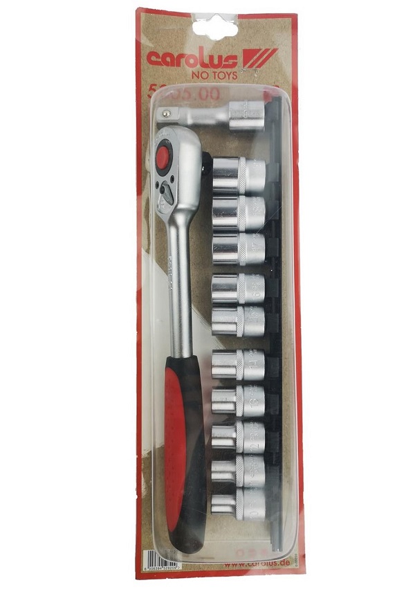 Carolus 1/2″ Socket, Ratchet and Extension Set – 12 Piece